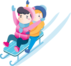 grafika zjazd na sankach wyciąg narciarski Partecznik Wisła